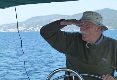Michael Sutton sailing on Pegasus. Pic: Henry Paine
